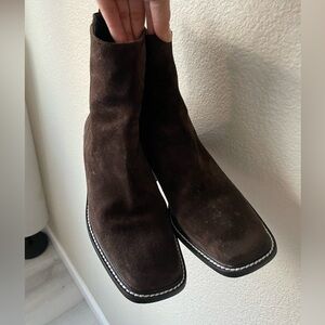 Everlane Dark Brown Suede Boots